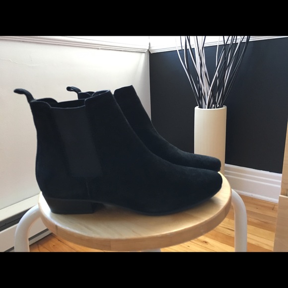Design lab chelsea boots in black velvet - Picture 6 of 7